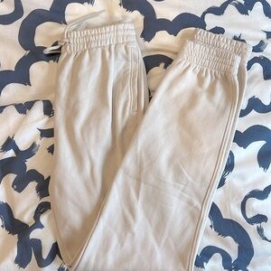 NWT H&M HIGH WAISTED LIGHT BEIGE SWEATPANTS